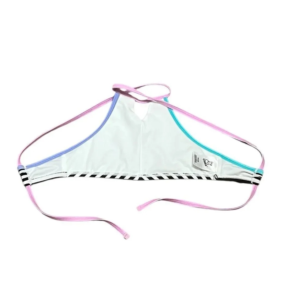 Art Class Striped Swim Tank with Pink Straps, Size‎ YXS (4-5), NWT